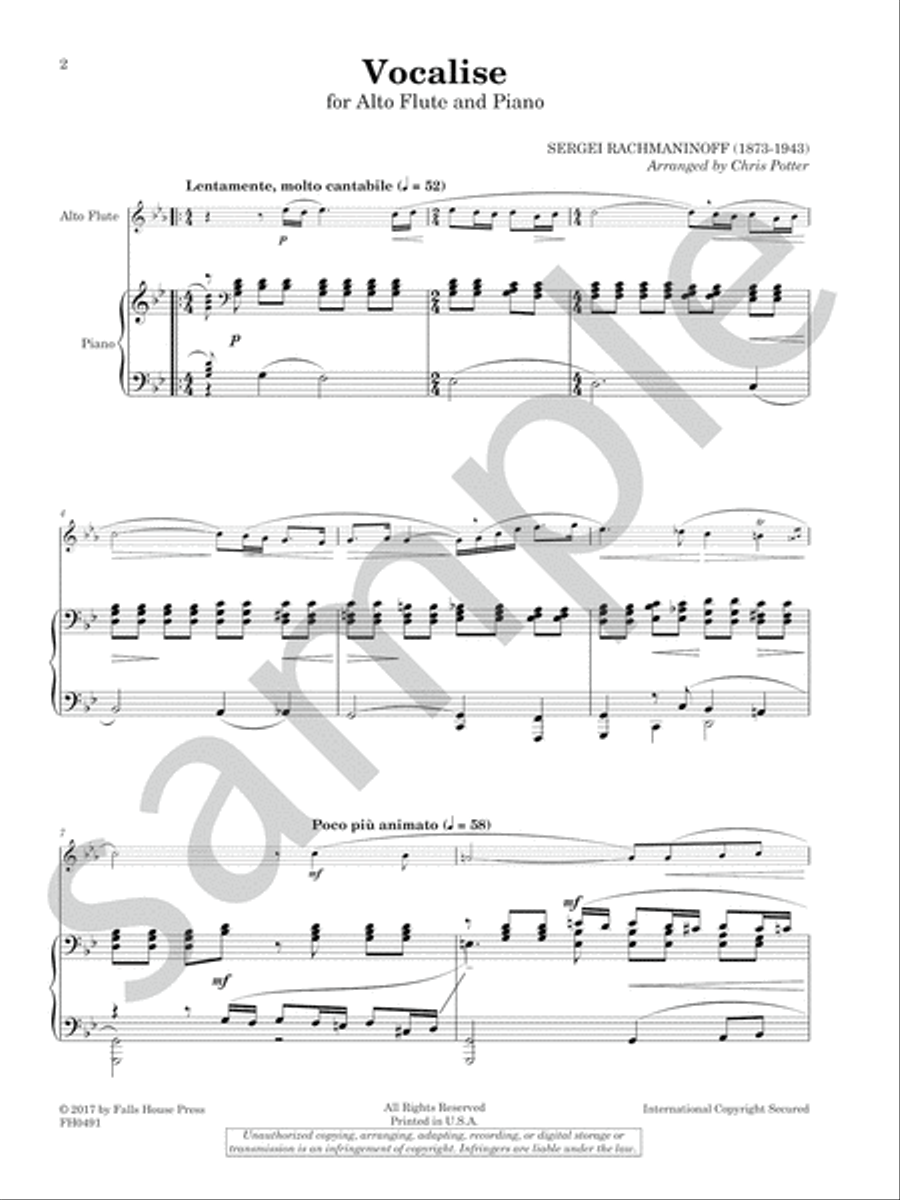 Three Vocalises Chamber Music scores gallery preview page 5