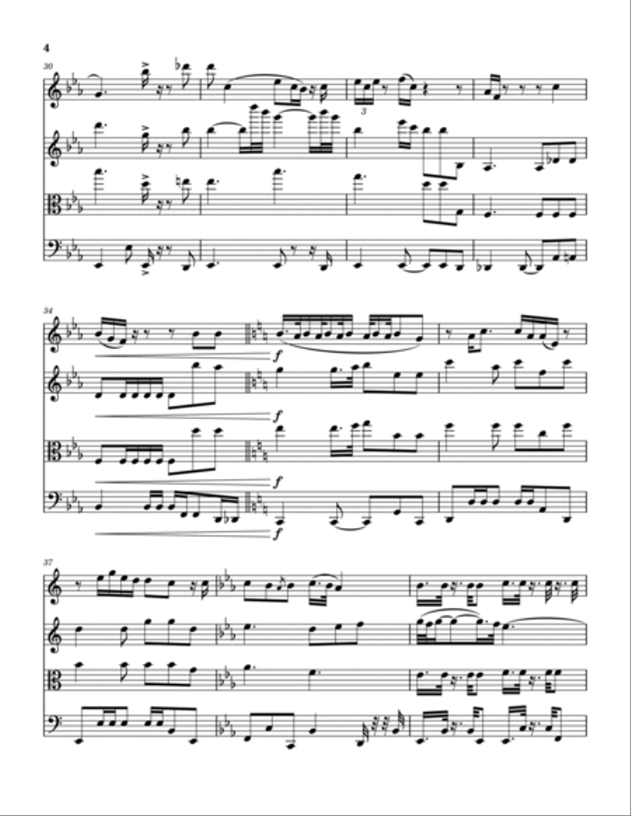 You're Still A Young Man String Quartet scores gallery preview page 5