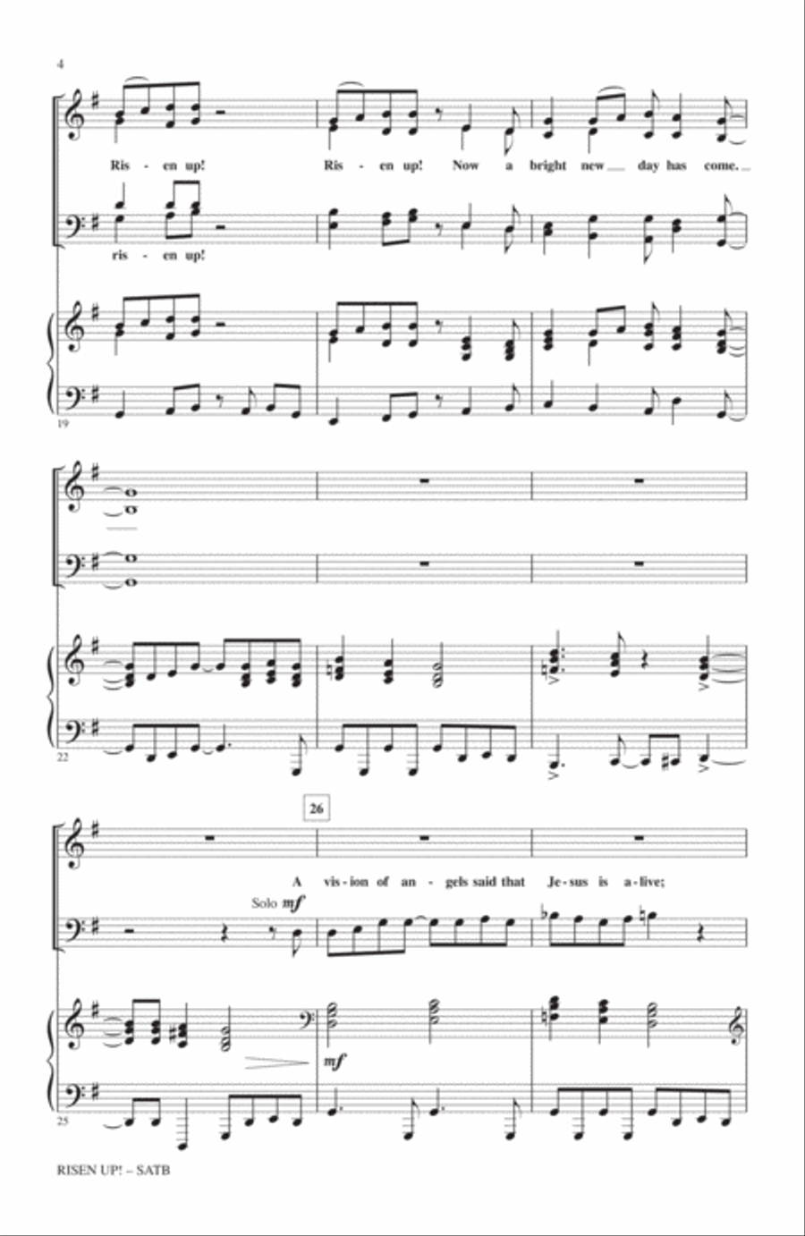 Risen Up! Risen Up! 4-Part scores gallery preview page 3