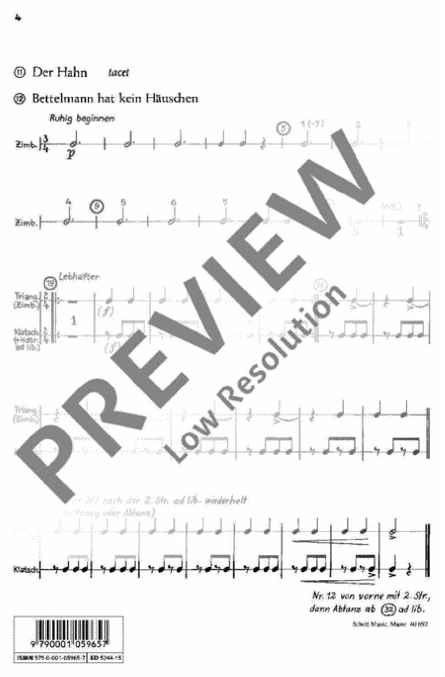 Die Bettlerhochzeit Die Bettlerhochzeit Percussion scores gallery preview page 5