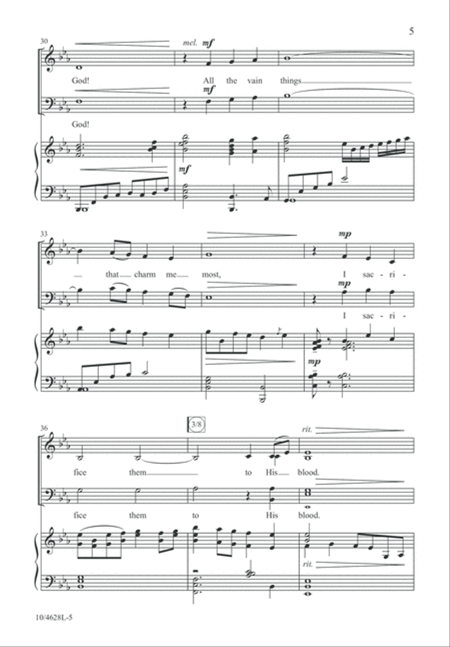 When I Survey the Wondrous Cross 4-Part scores gallery preview page 6