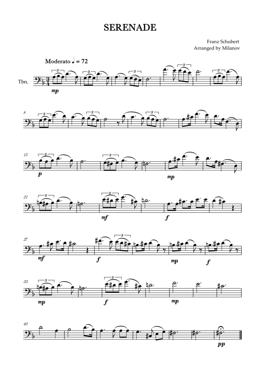 Serenade | Schubert | Trombone image number null