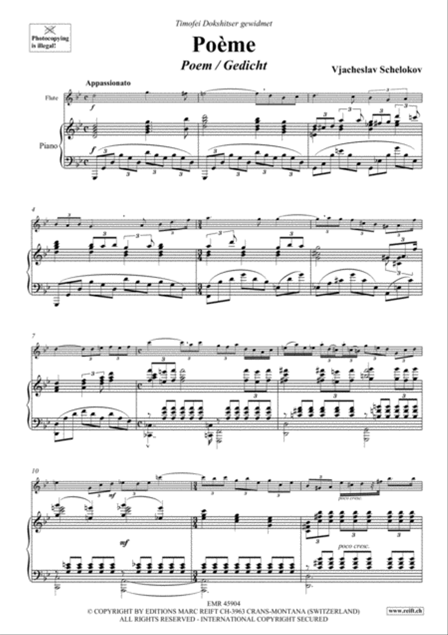 Poeme Flute Solo scores gallery preview page 4