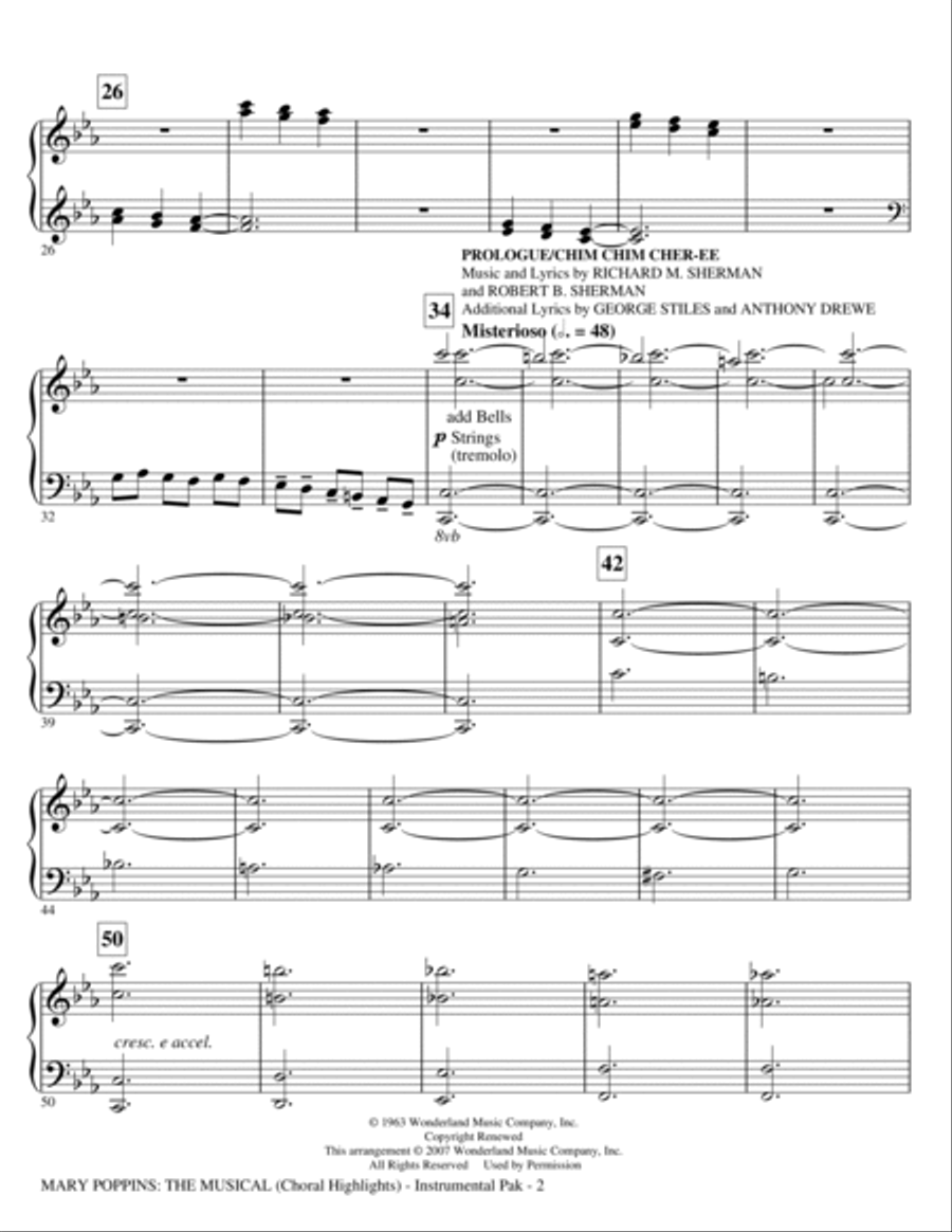 Mary Poppins: The Musical - Synthesizer Choir scores gallery preview page 2