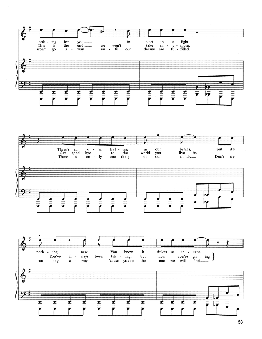 Seek & Destroy Piano, Vocal, Guitar scores gallery preview page 3