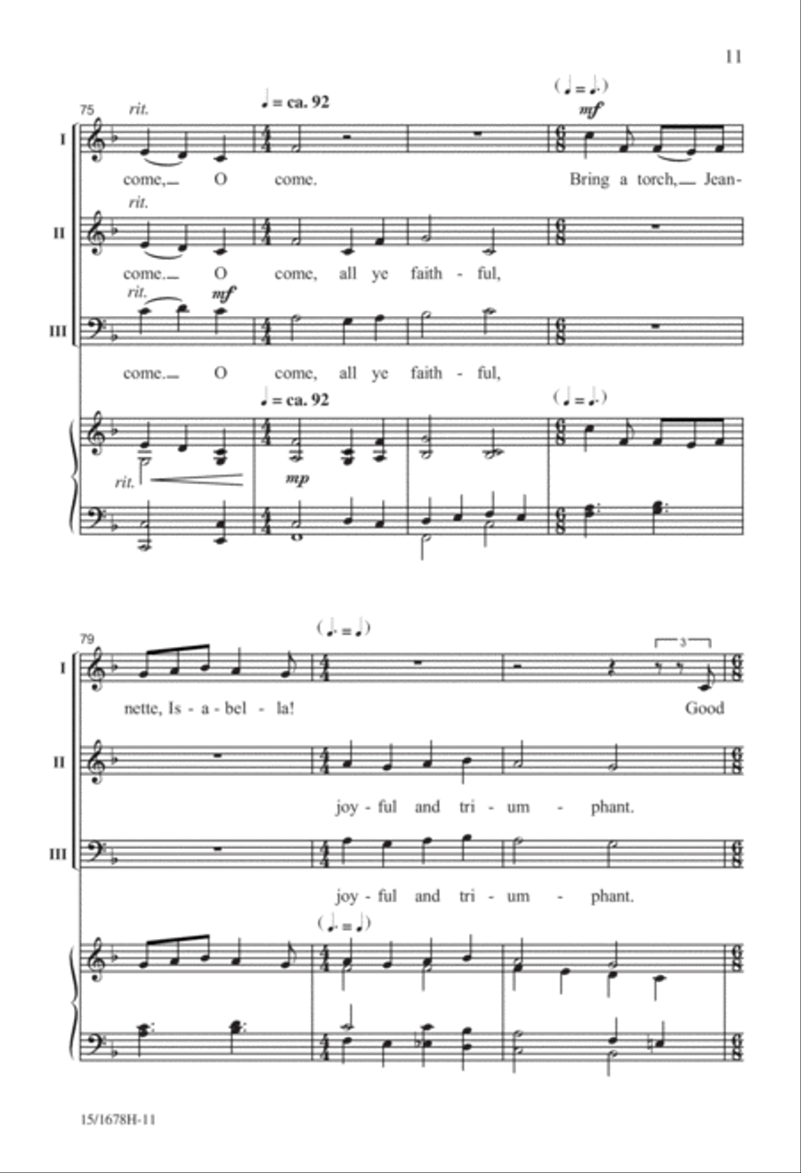 Christmas...In About Three Minutes 3-Part scores gallery preview page 12