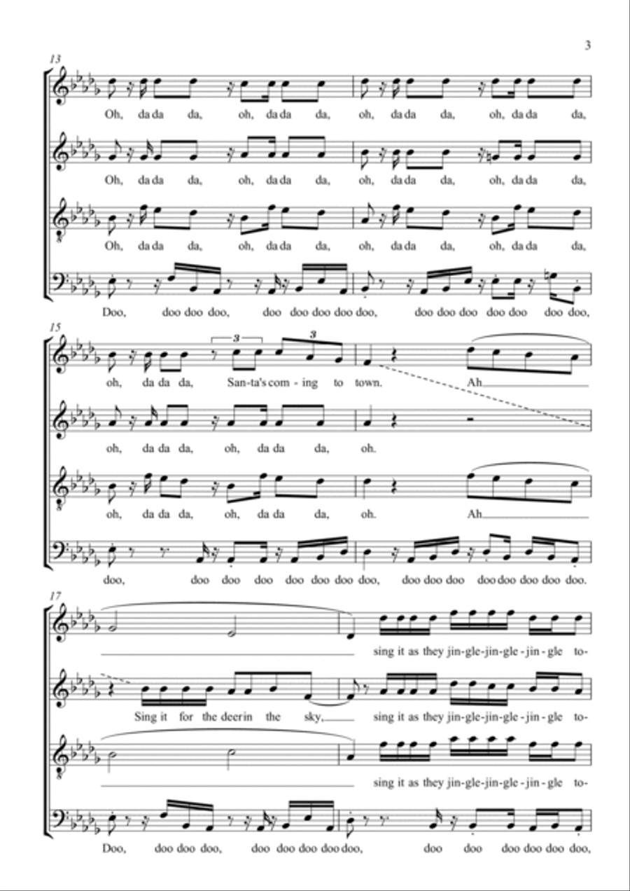Santa's Coming For Us 4-Part scores gallery preview page 3