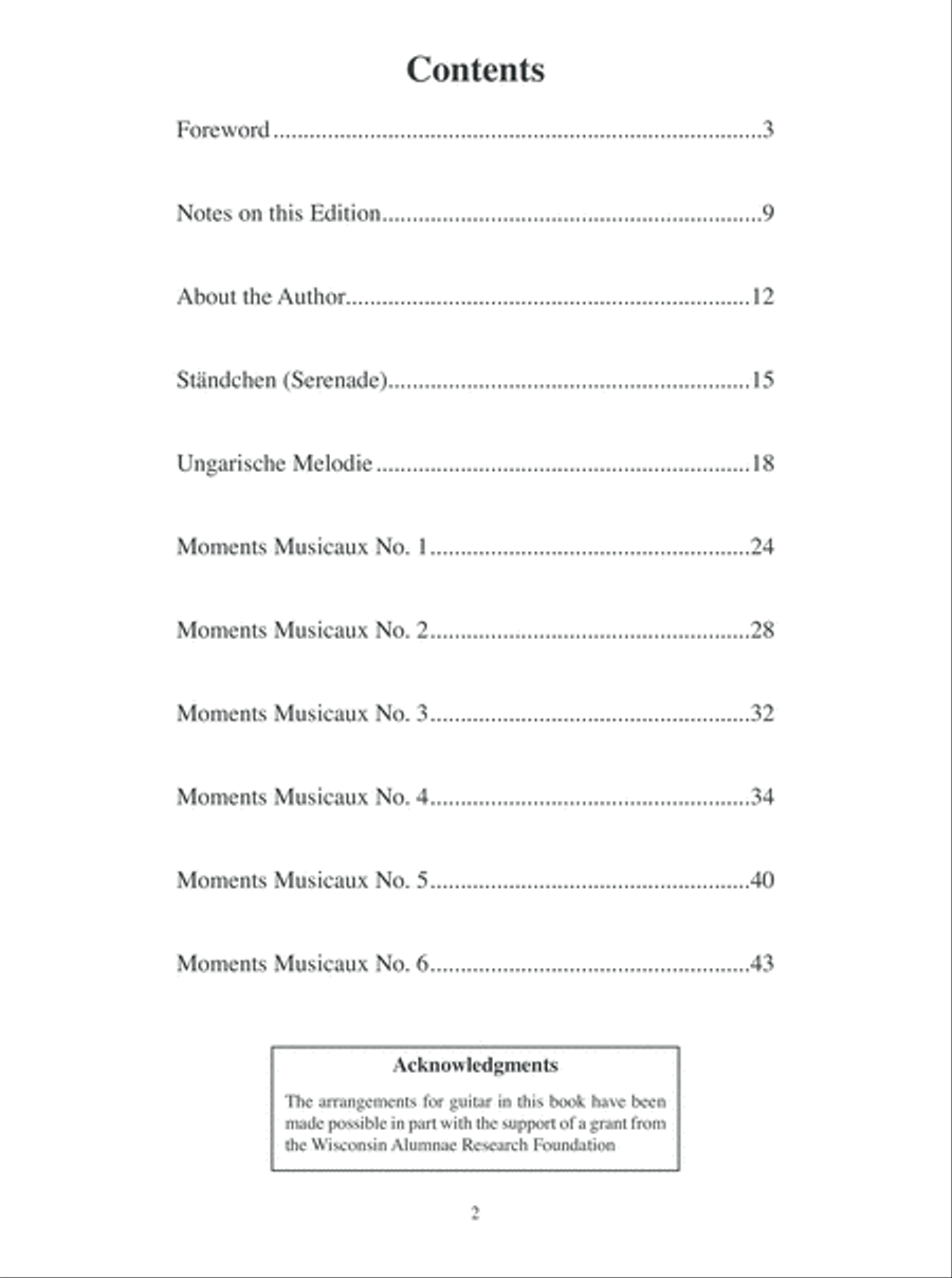 Franz Schubert Arranged for Guitar Acoustic Guitar scores gallery preview page 3