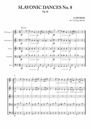 Slavonic Dances No. 8 Op. 46 for Brass Quintet