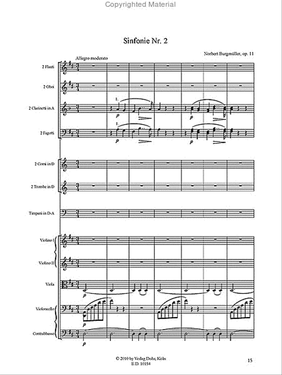 Sinfonie Nr. 2 D-Dur op. 11 (vervollständigt von Robert Schumann) Full Orchestra scores gallery preview page 2