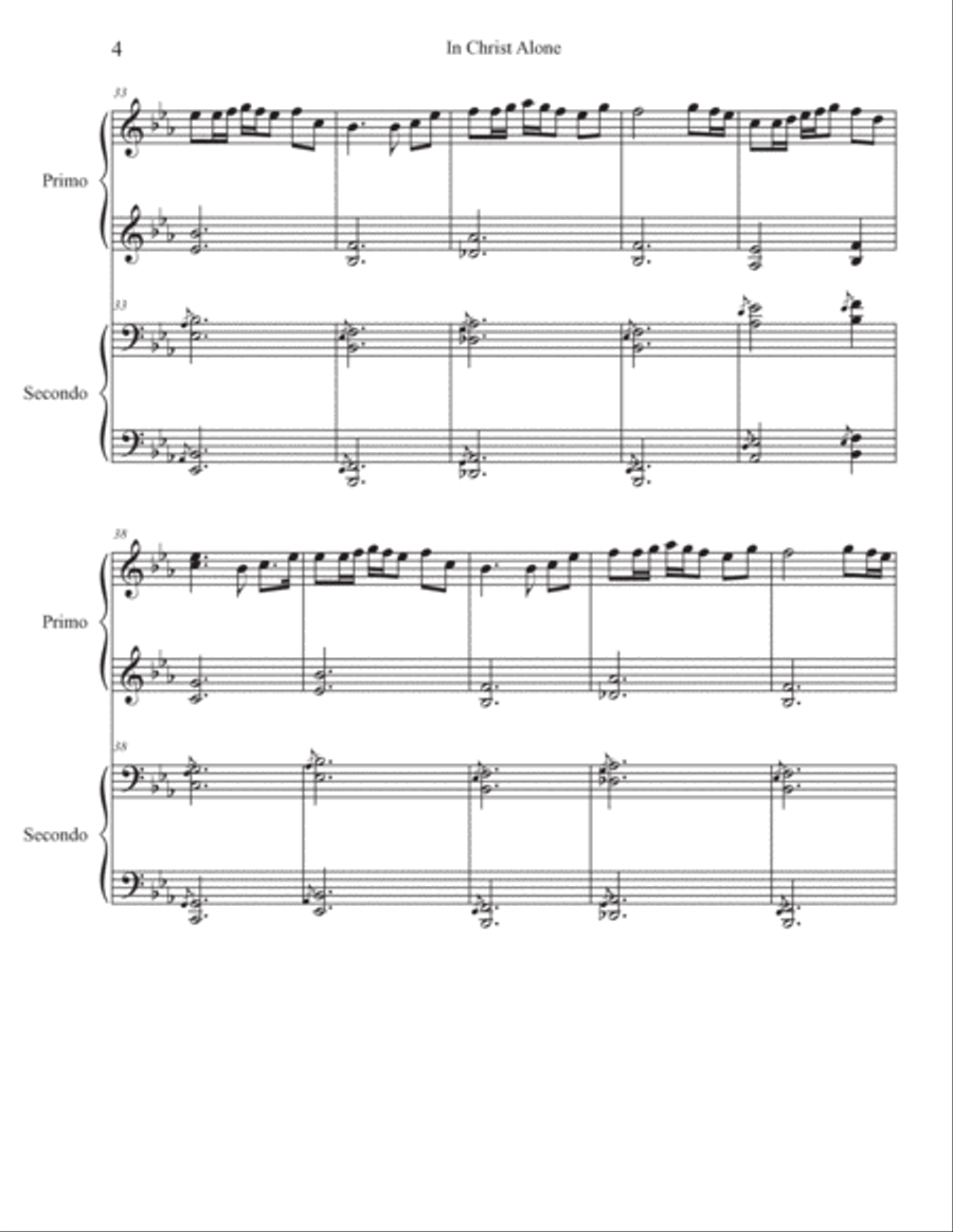 In Christ Alone 1 Piano, 4-Hands scores gallery preview page 4