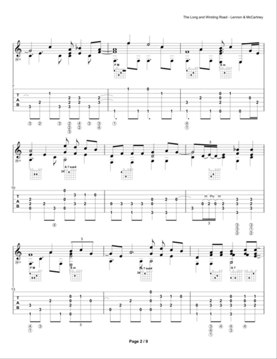 The Long And Winding Road Electric Guitar scores gallery preview page 2