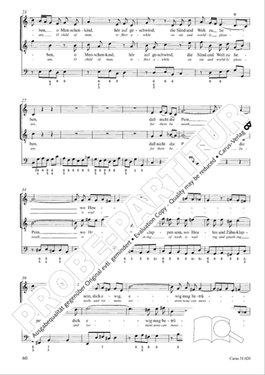 Eternity, thou thundrous word (O Ewigkeit, du Donnerwort) ATB scores gallery preview page 61