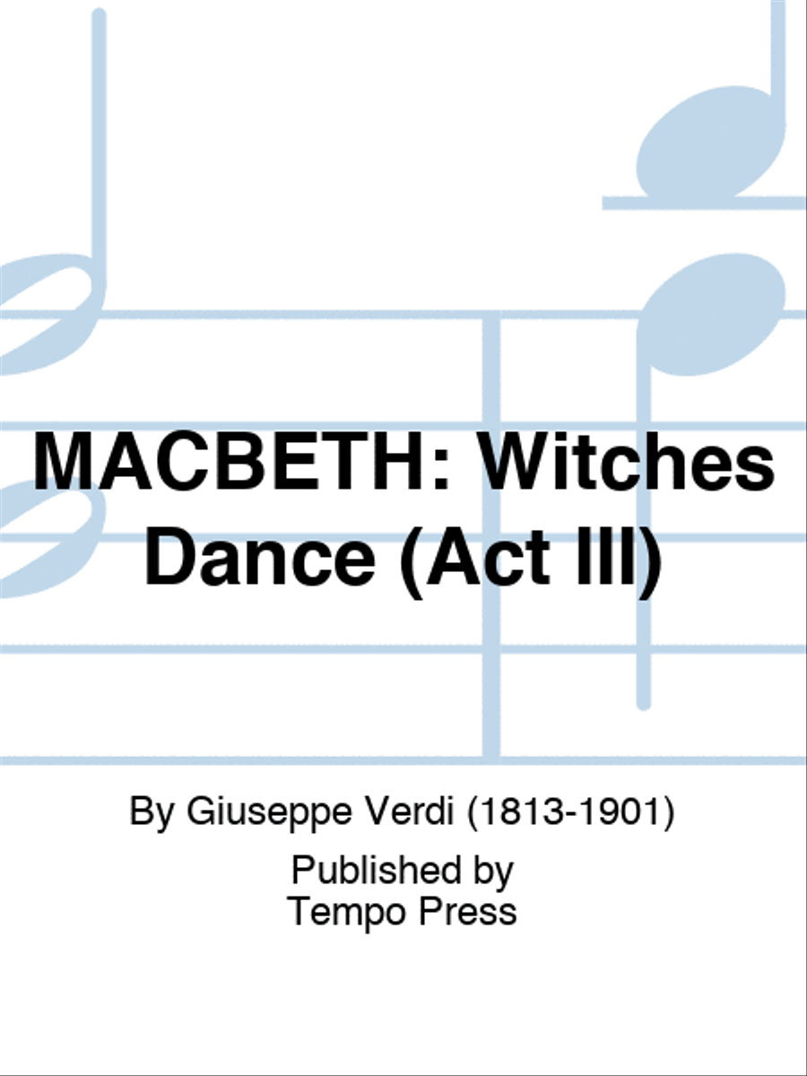 MACBETH: Witches Dance (Act III) Set of Parts scores gallery preview page 1