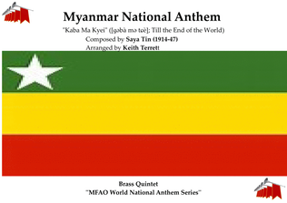 Book cover for Myanmar National Anthem for Brass Quintet