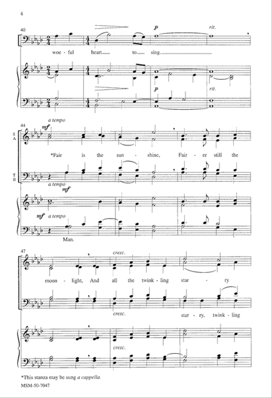 Fairest Lord Jesus Fairest Lord Jesus 4-Part scores gallery preview page 5