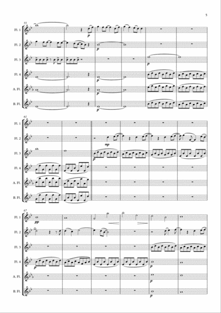A Million Dreams Woodwind Ensemble scores gallery preview page 5