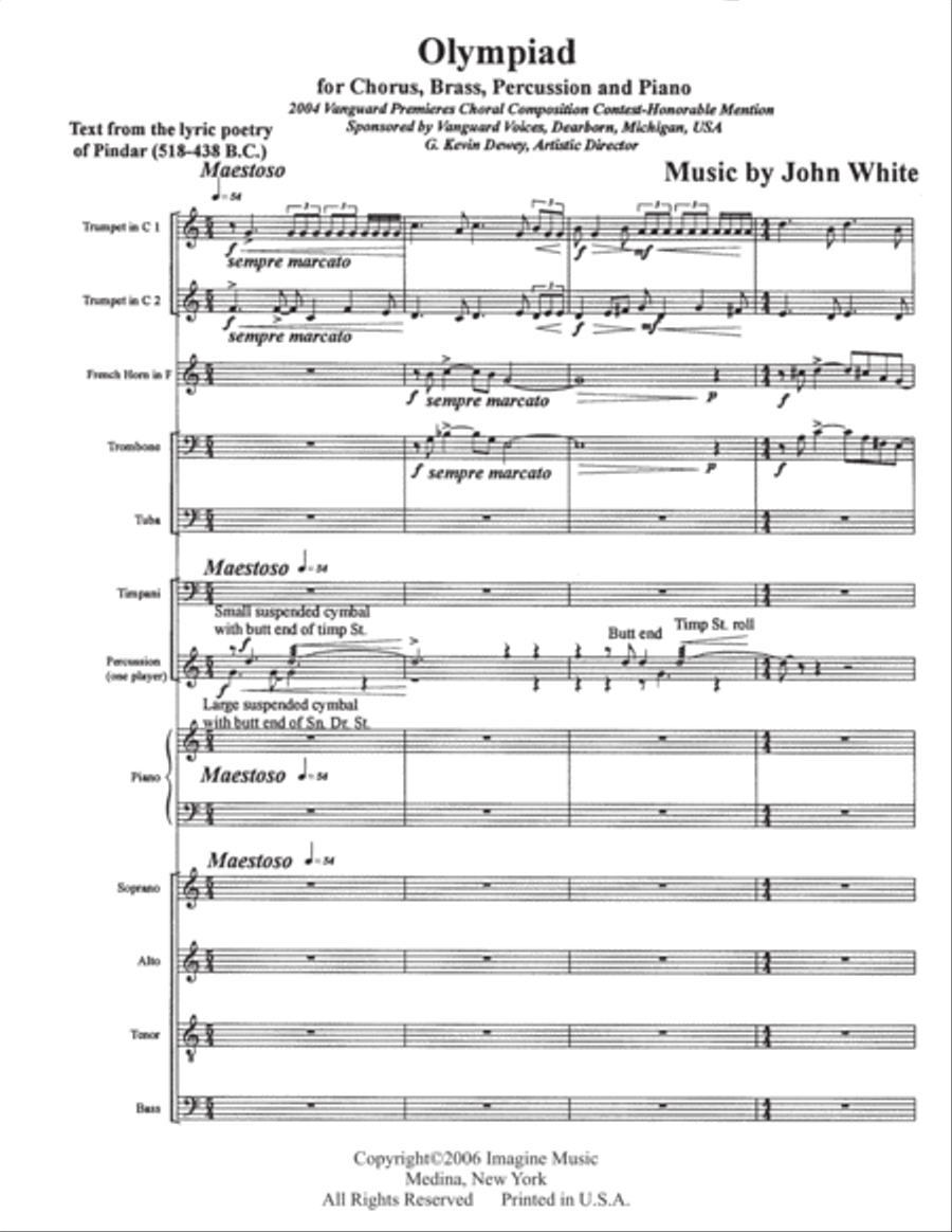 Olympiad (full score & parts) 4-Part scores gallery preview page 5