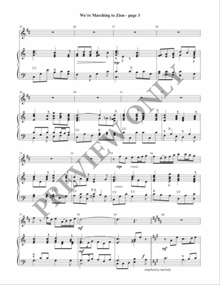 We're Marching to Zion (Handbell Part) Handbell Choir scores gallery preview page 4