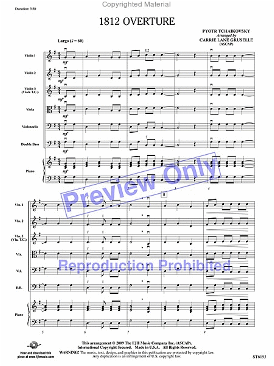 1812 Overture String Orchestra scores gallery preview page 2