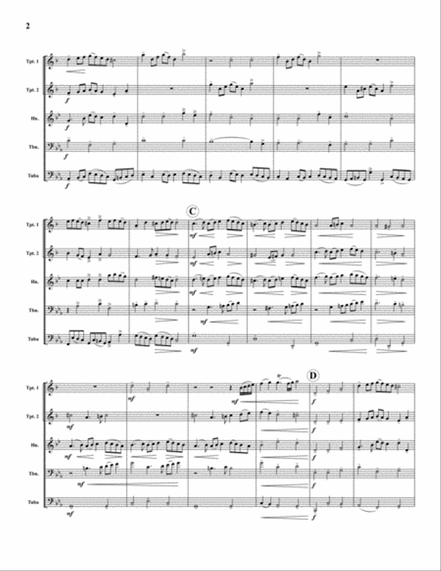 Abdelazer Suite Abdelazer Suite Brass Quintet scores gallery preview page 2