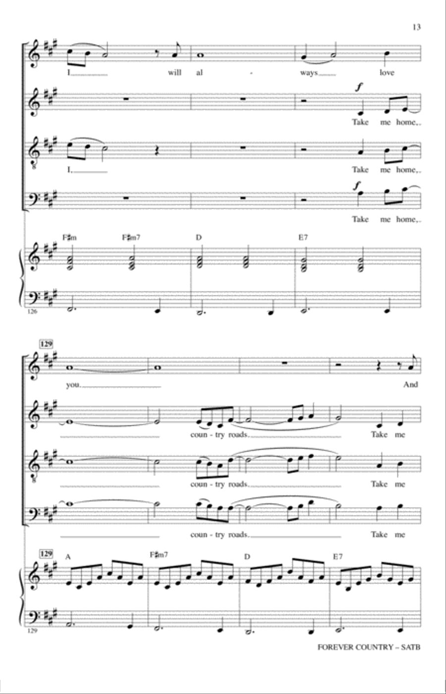 Forever Country 4-Part scores gallery preview page 12