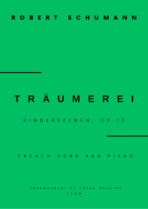Book cover for Traumerei by Schumann - French Horn and Piano (Full Score and Parts)