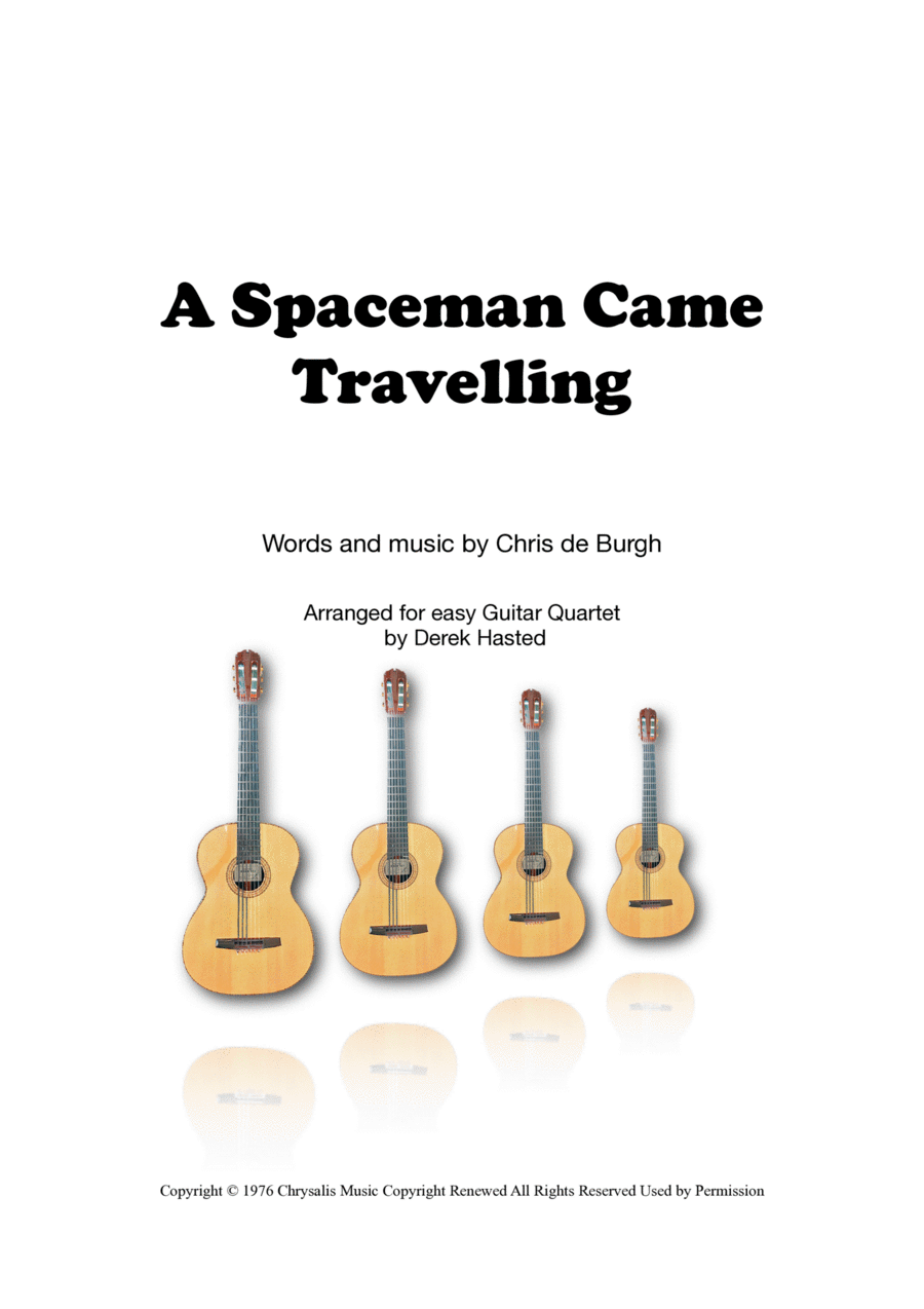 A Spaceman Came Travelling Guitar Ensemble scores gallery preview page 1