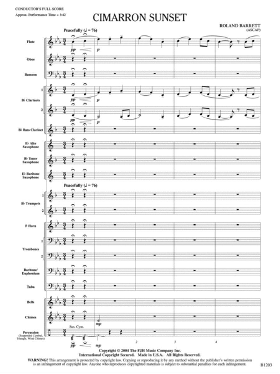 Cimarron Sunset: Score Concert Band scores gallery preview page 3