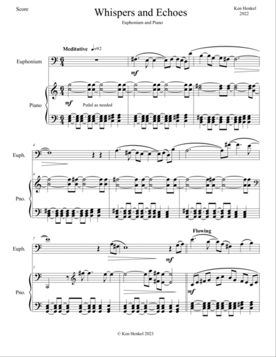 Whispers and Echoes Euphonium scores gallery preview page 3