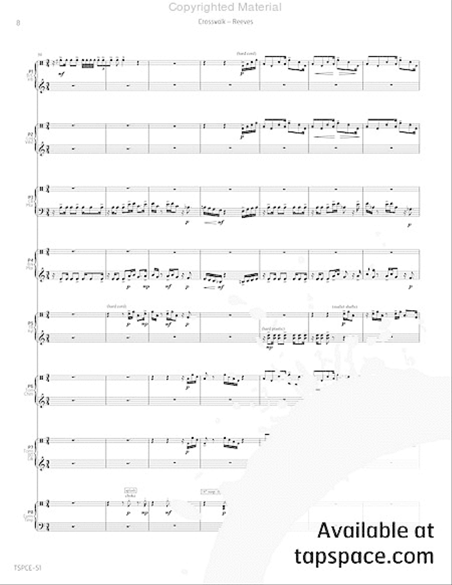 Crosswalk Crosswalk Percussion Ensemble scores gallery preview page 13