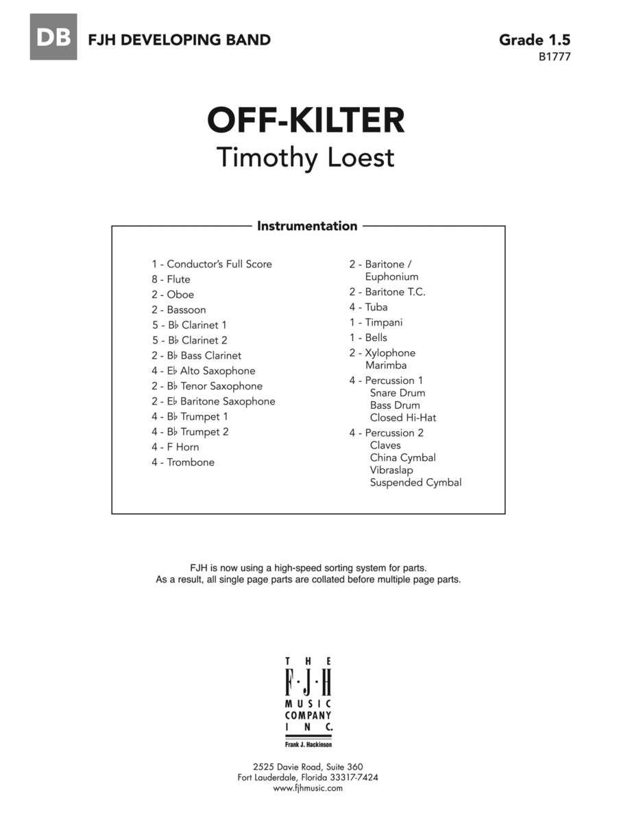 Off-Kilter: Score Concert Band scores gallery preview page 1