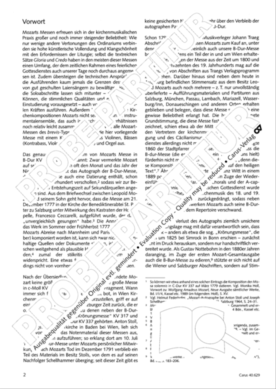 Missa brevis in B flat major 4-Part scores gallery preview page 3