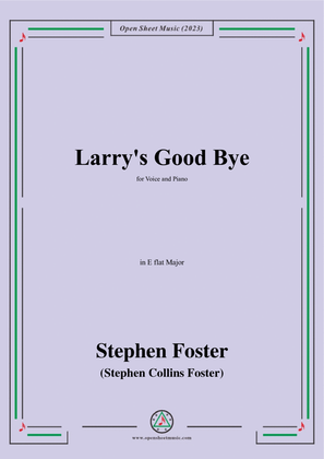 Book cover for S. Foster-Larry's Good Bye,in E flat Major