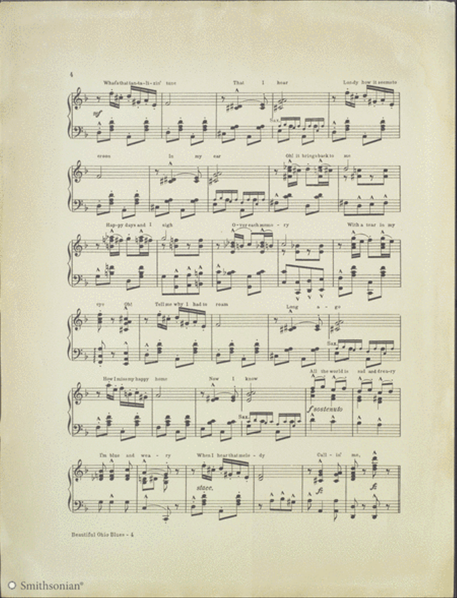 Beautiful Ohio Blues Beautiful Ohio Blues Piano Solo scores gallery preview page 4