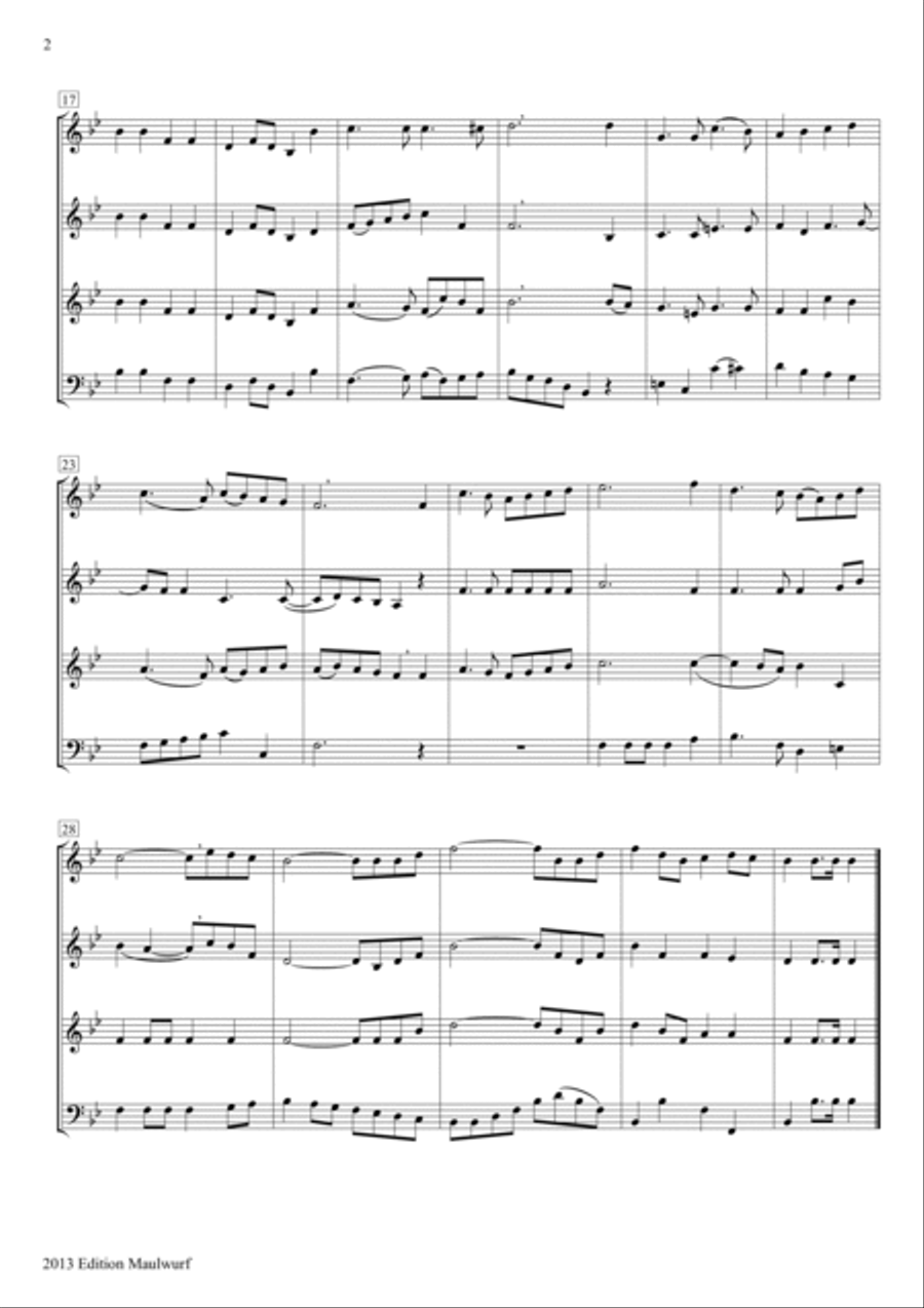 Badnerlied Brass Quartet scores gallery preview page 2