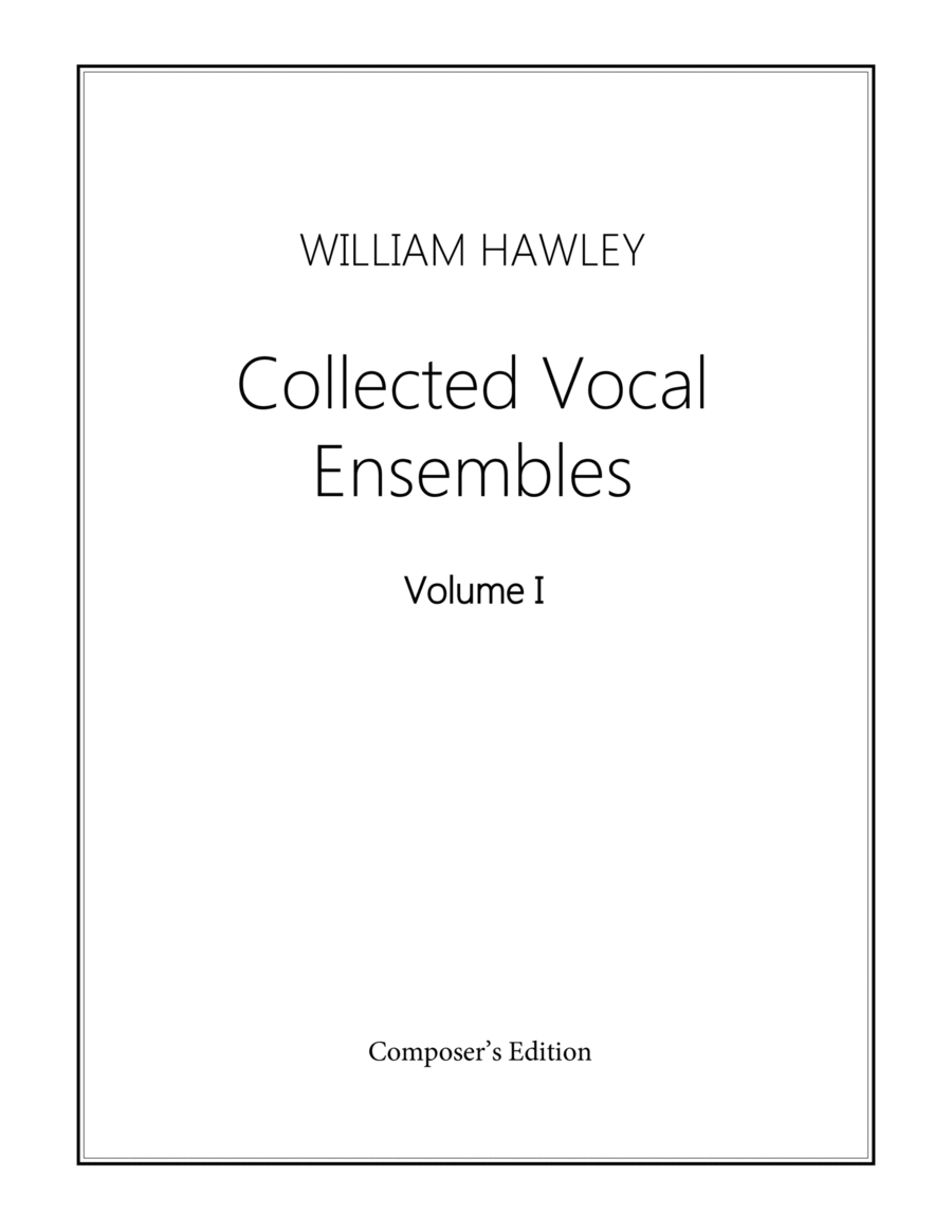 Collected Vocal Ensembles, Volume I image number null