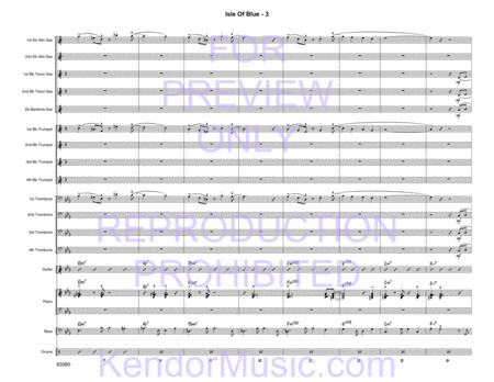 Isle Of Blue (based on the chord changes to 'Blue Bossa' by Kenny Dorham) (Full Score)