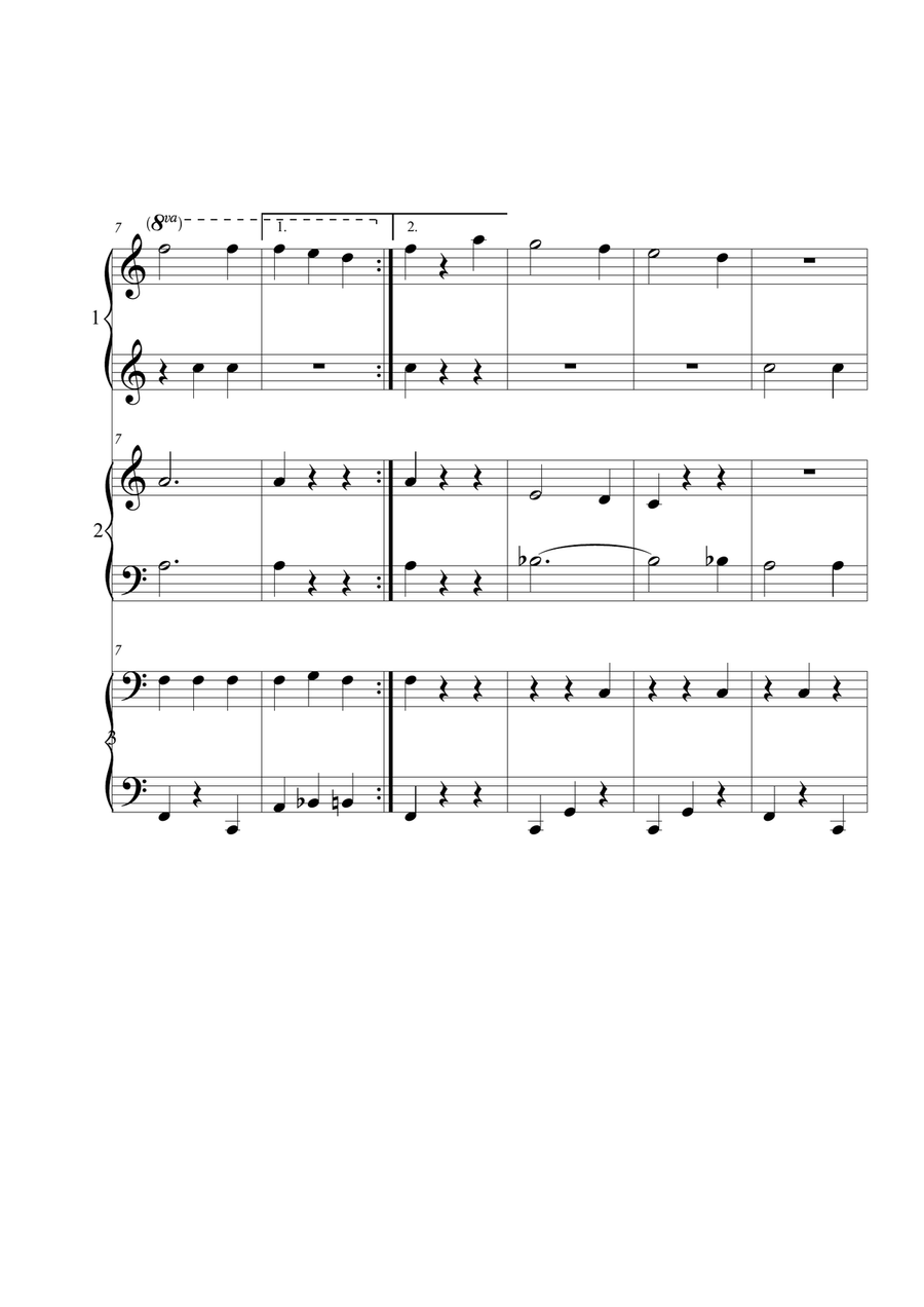 Chopsticks. Piano 6 hands Piano Method scores gallery preview page 2