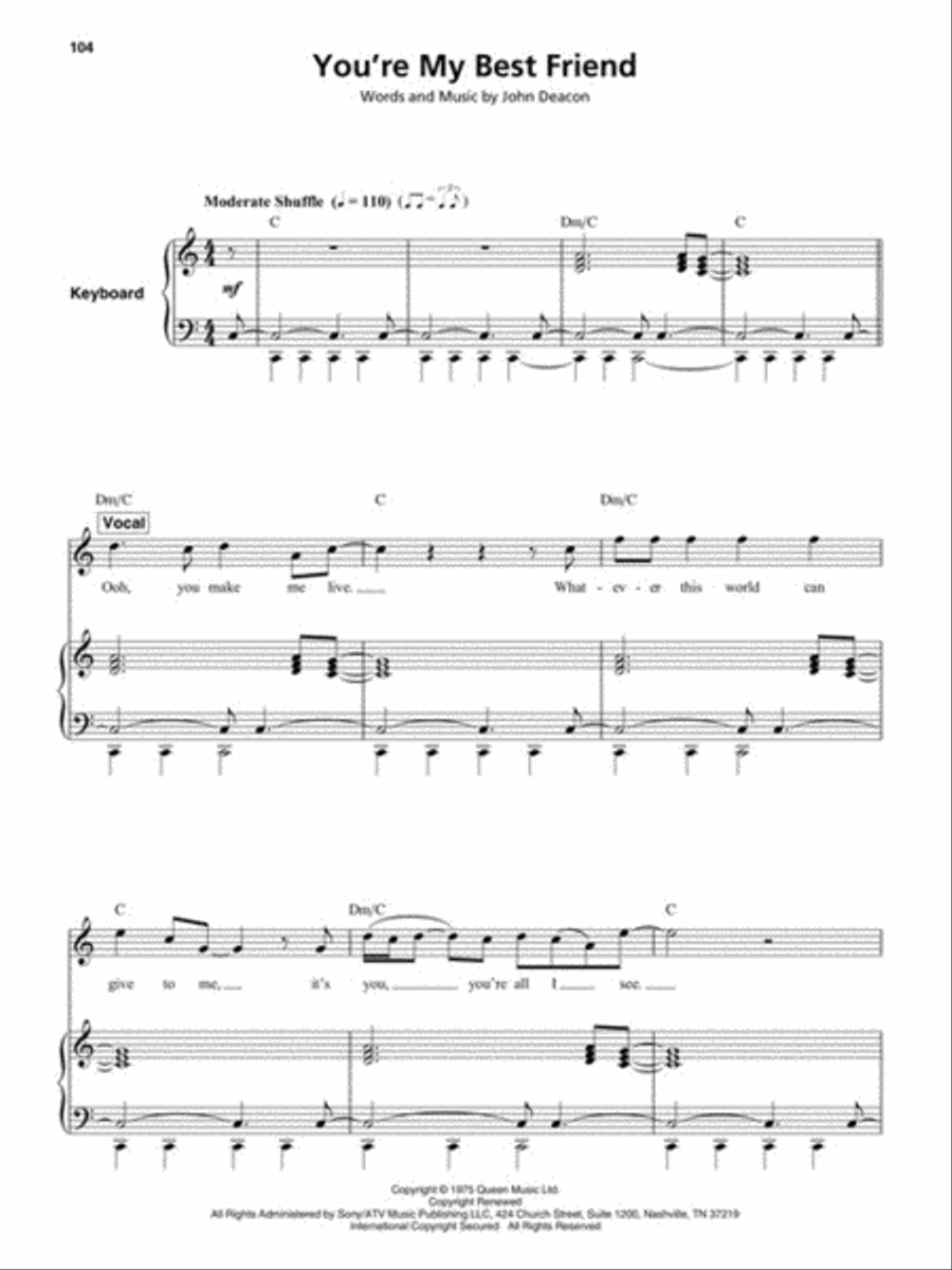 Queen Queen Piano scores gallery preview page 7