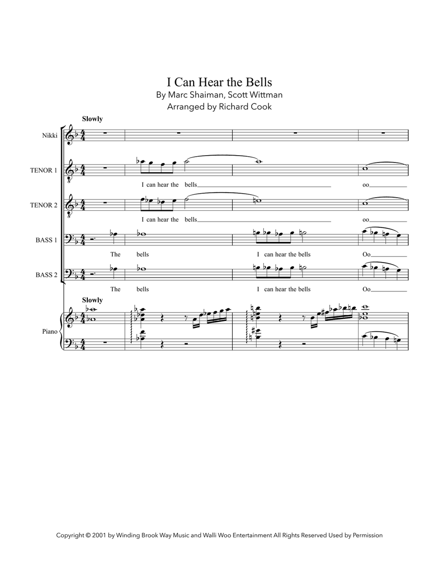 I Can Hear The Bells TTBB scores gallery preview page 1