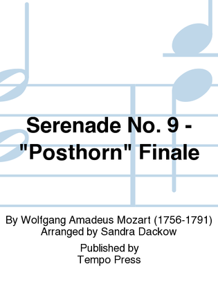 Book cover for Serenade No. 9 in D, K. 320 "Posthorn"
