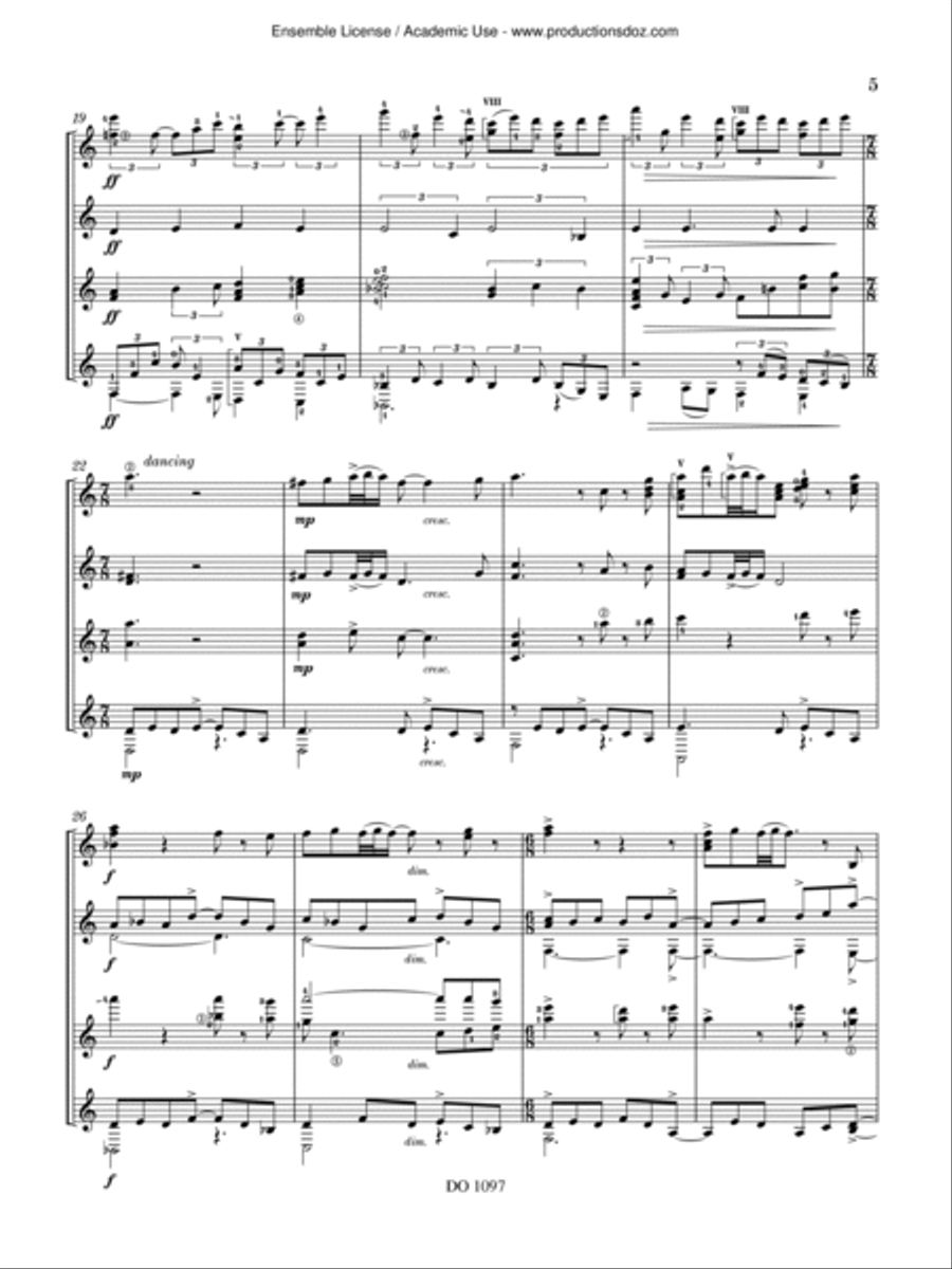 One 4 All 4 One Guitar Ensemble scores gallery preview page 5
