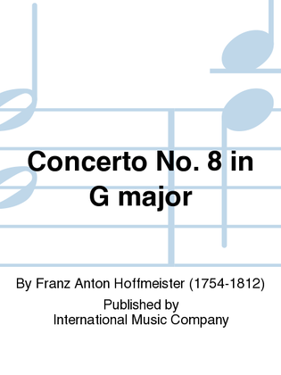 Book cover for Concerto No. 8 In G Major