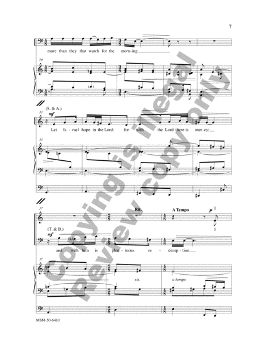 Two Psalms and a Canticle 4-Part scores gallery preview page 6