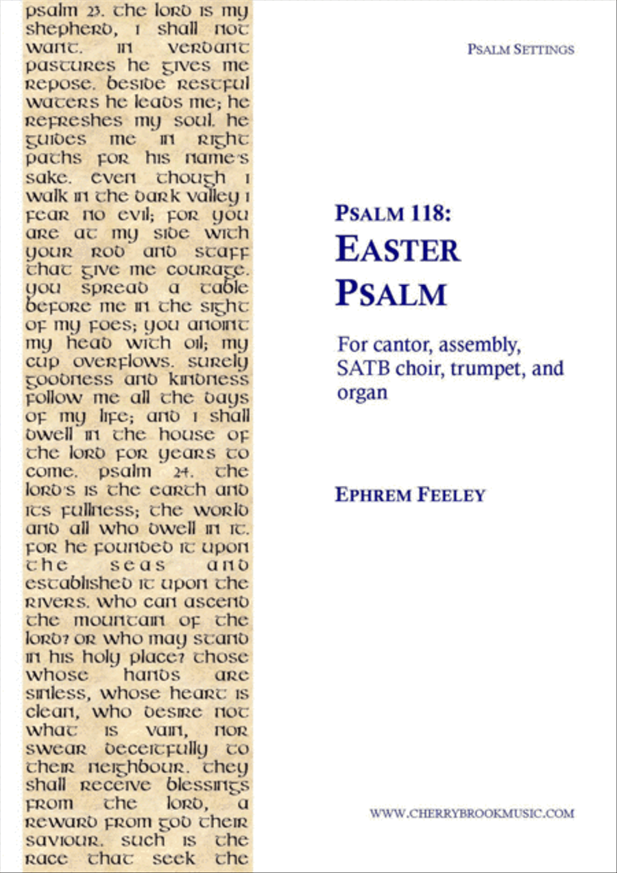 Psalm 118: Easter Psalm Psalm 118: Easter Psalm 4-Part scores gallery preview page 1