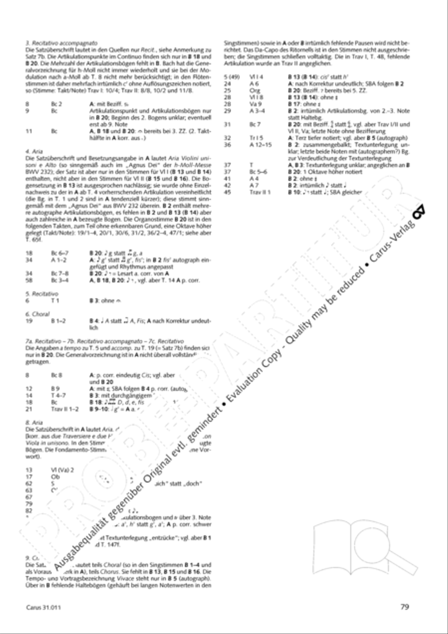 Lobet Gott in seinen Reichen (Himmelfahrtsoratorium) 4-Part scores gallery preview page 80