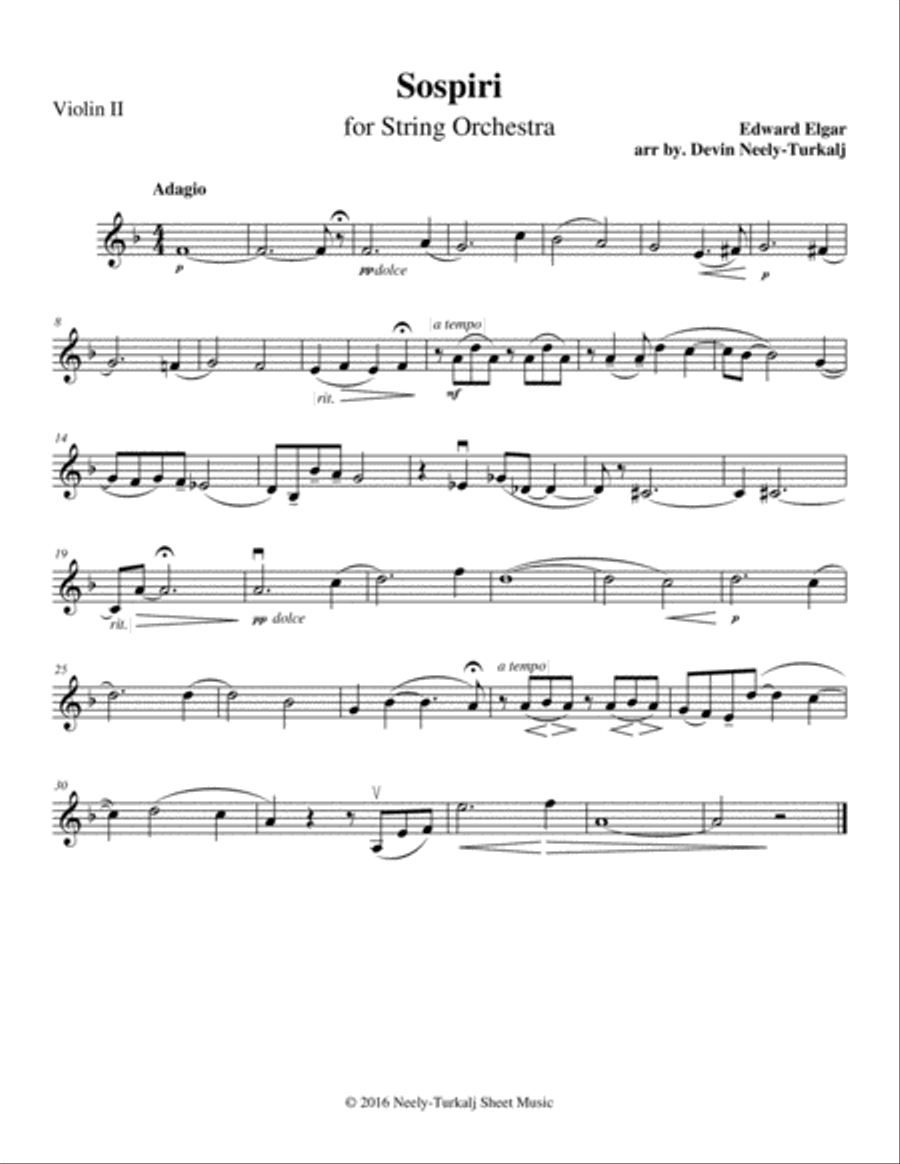 Sospiri Sospiri String Orchestra scores gallery preview page 2