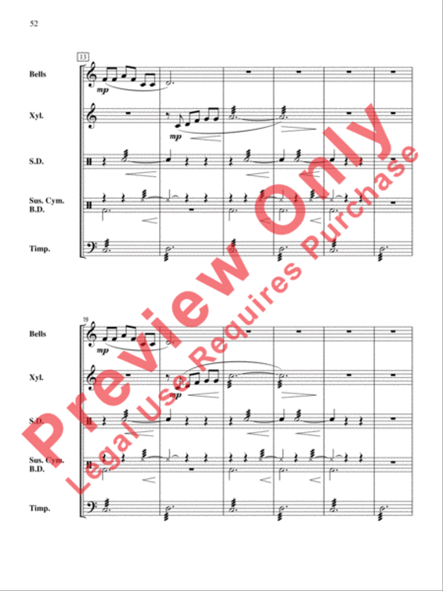 The Anthony J. Cirone Intermediate Percussion Ensemble Collection Percussion Ensemble scores gallery preview page 53