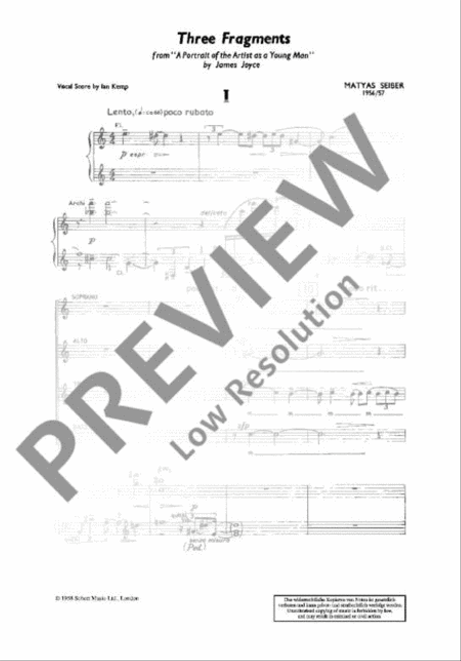 Three Fragments Three Fragments Mixed Choir scores gallery preview page 4